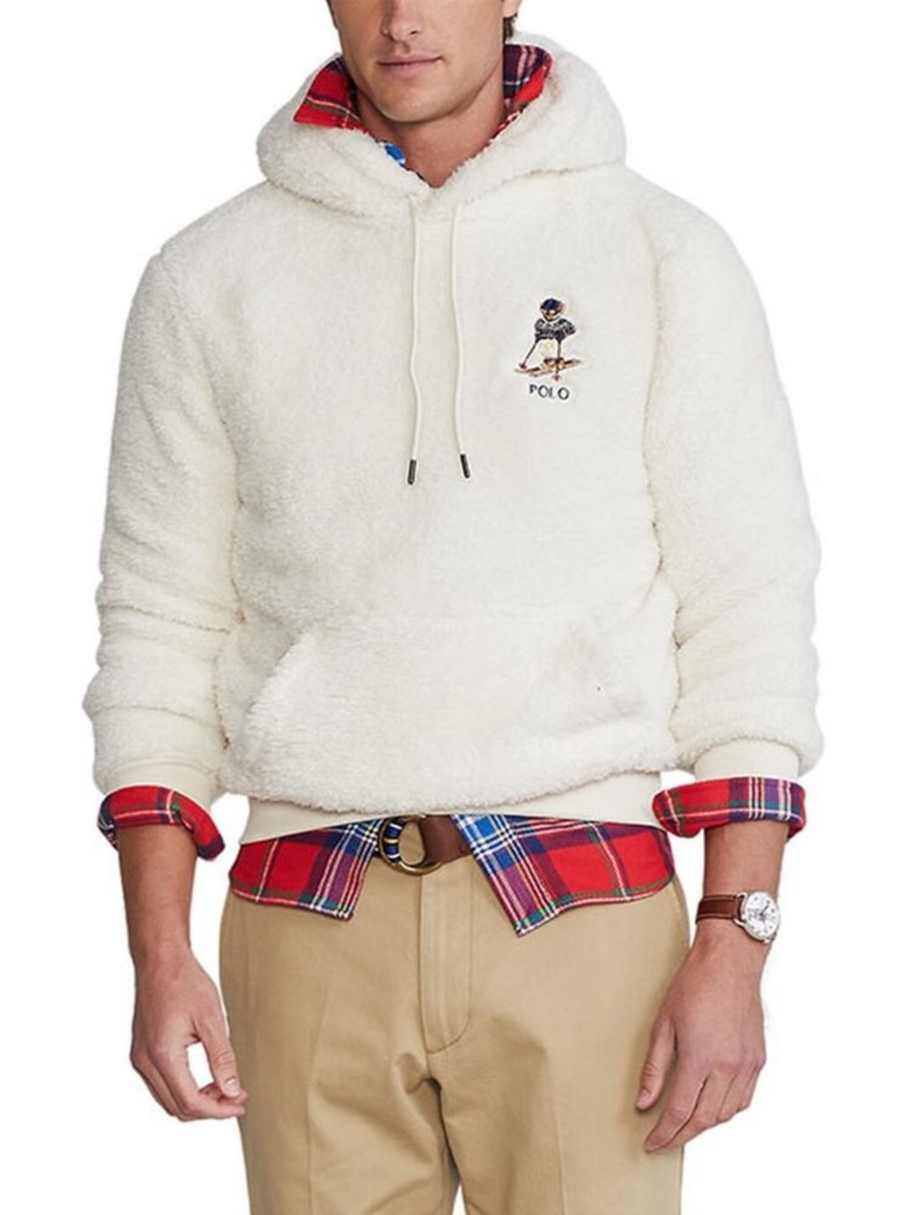 Polo Ralph Lauren Men's Ski Polo Bear Fleece Hoodie Medium